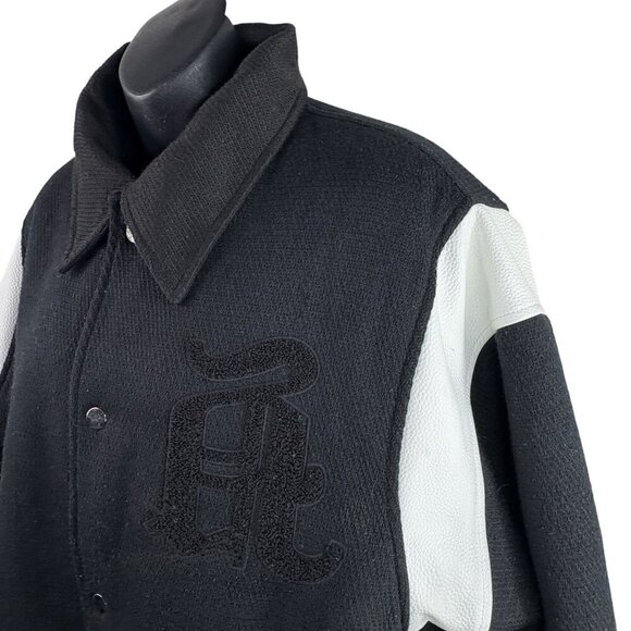 ASK YURSELF Banned Varsity Jacket Black White Men’s M Unisex Women’s XL Academia - Picture 4 of 16